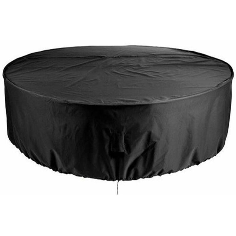 Housse pour meubles de jardin, housse de table de jardin ronde imperméable et résistante pour l'extérieur, les meubles de terrasse, les chaises de