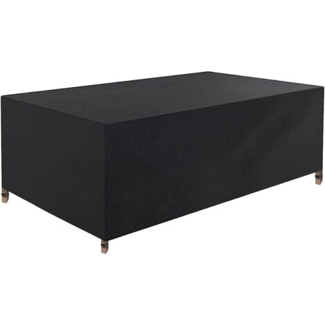 Housse pour meubles de jardin Housse imperméable pour meubles de jardin Tissu Oxford 210D Résistant aux intempéries Anti UV Housse indéchirable pour tables chaises (200X160X70cm)