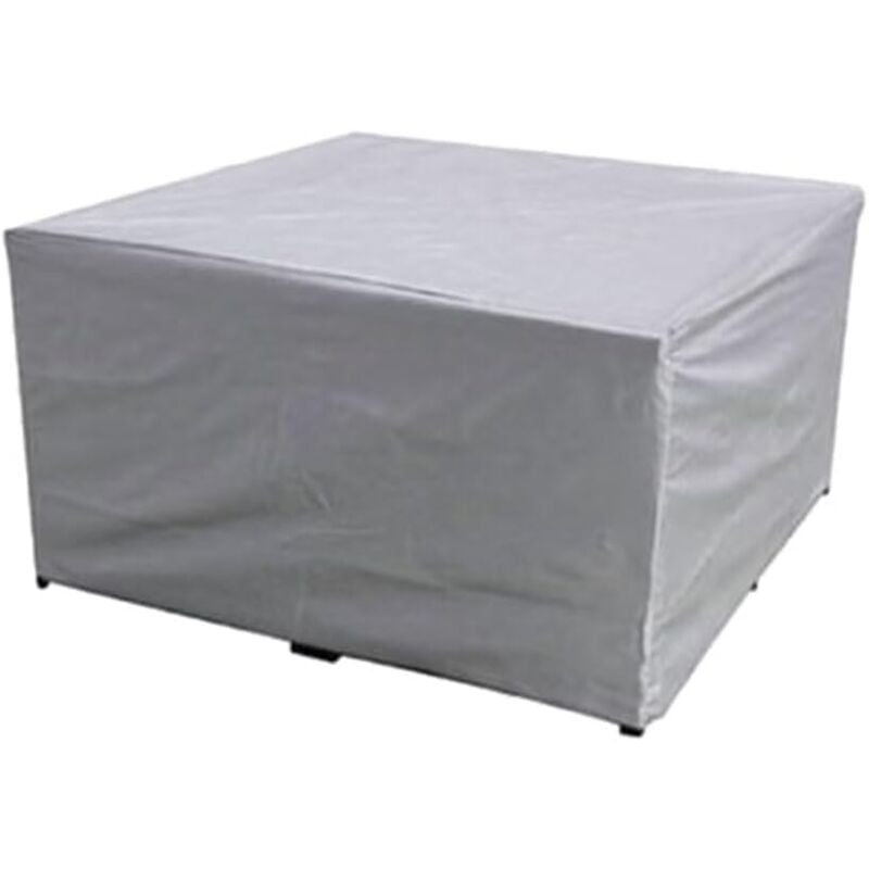 Housse pour meubles de jardin, toutes tailles, rectangulaire, pour table de jardin, anti-UV, charge lourde, tissu Oxford 210D, gris, 150 x 150 x 75 cm