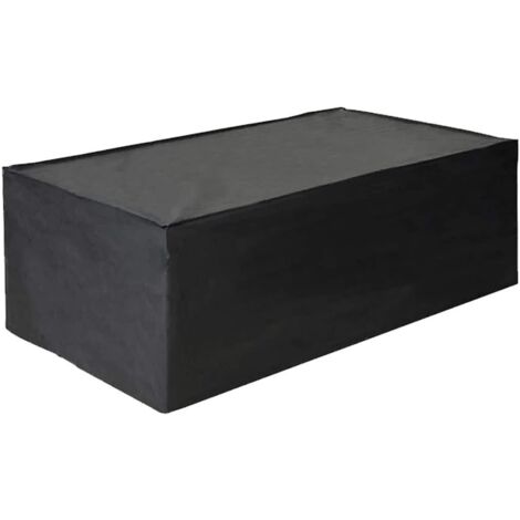 Housse pour mobilier de jardin 242×162×100 cm, protection imperméable et anti-poussière, polyester Oxford noir