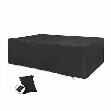 Housse Pour Mobilier De Jardin 270x180x89cm Coleur de Noir Protéger les meubles