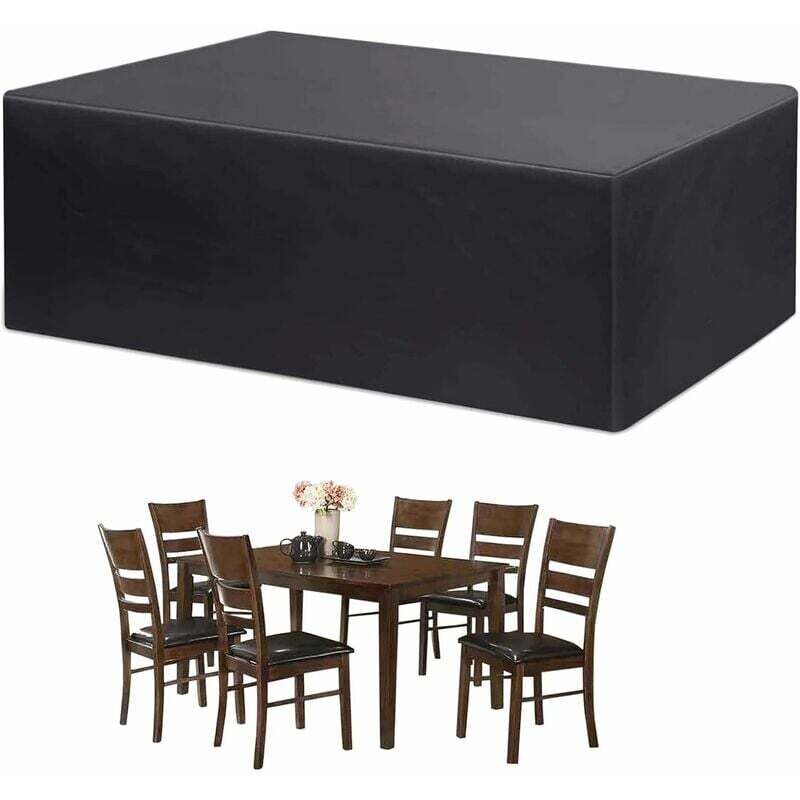 Housse pour mobilier de jardin 420D Tissu Oxford (180x120x74cm) Noir