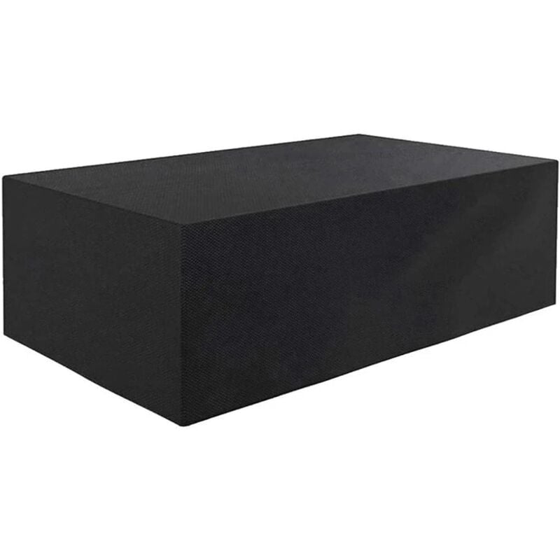Housse Pour Mobilier De Jardin Étanche Bâche Couverture Housse De Protection Meuble Table Salons De Jardin 270x180x89cm Noir