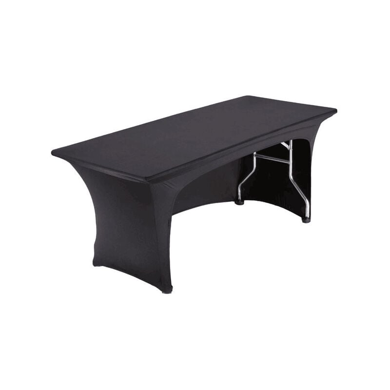 Housse pour mobilier de jardin Nappe de couverture de table élastique nappe de conférence rectangulaire (noir) - black