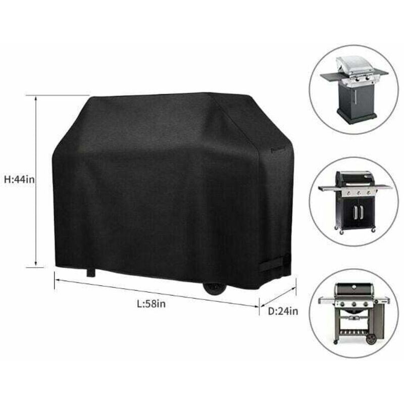 Housse pour mobilier de jardin,Housse de Barbecue résistante en tissu 600D Oxford,imperméable et Coupe-Vent,58x24x44in