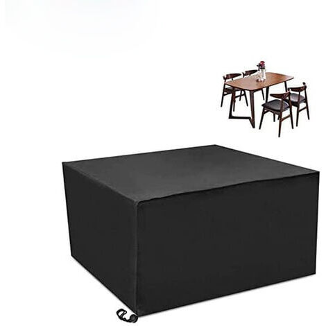 Housse pour mobilier de jardin，Housse de protection large pour salon de jardin carré 120x120x74cm Noir