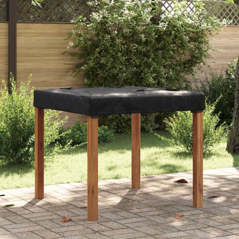 vidaXL Housse de Table Uni Noir 112 x 112 x 15 cm tissu