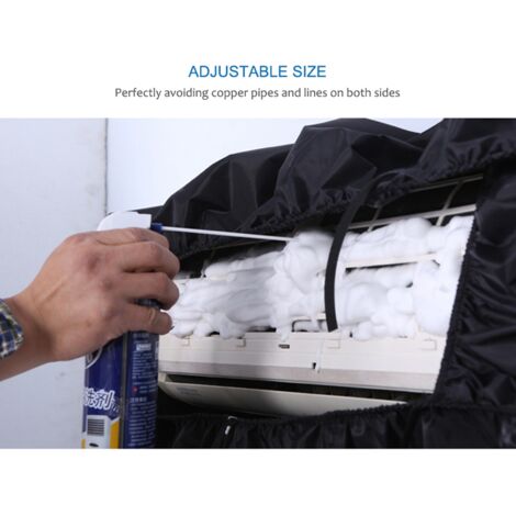 Housse pour nettoyage de climatiseur étanche PVC avec tuyau d'eau de 3m - Couverture protectrice pour climatiseurs 1P, 1.5P, 2P, 3P