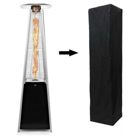 Housse pour Parasol Chauffant - Chauffage Terrasse Gaz Pyramide, Couverture De Chauffe-Patio De Terrasse Imperméables Couverture Anti-déchirure Anti-Neige Résistant Au Vent H87 x W21 x D24