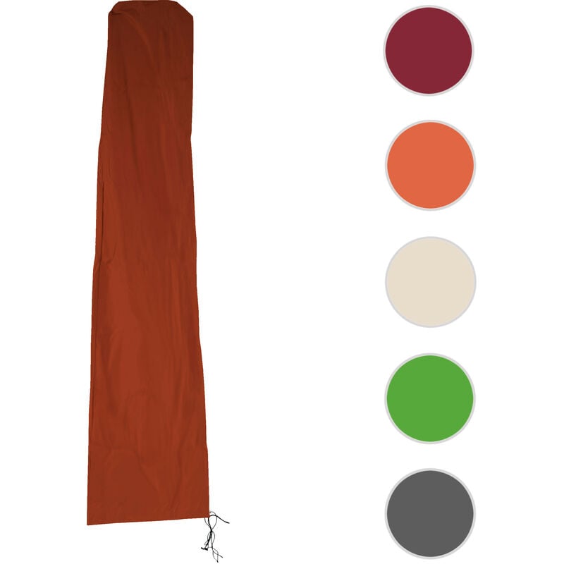 Housse de protection Meran pour parasol jusqu'à 5 m, gaine de protection avec zip - terre cuite