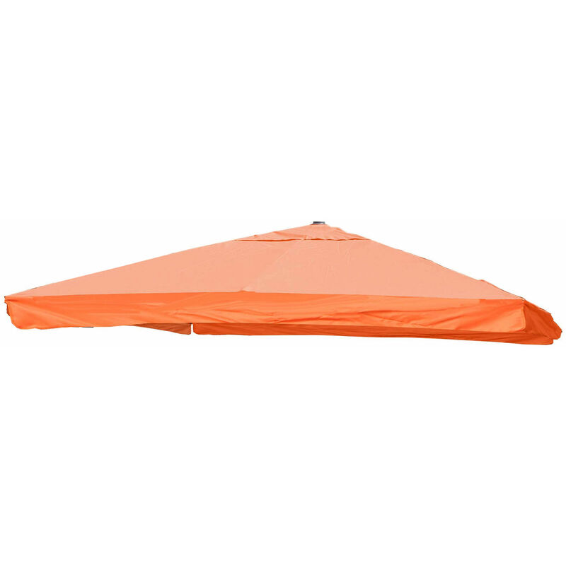 Toile pour parasol de luxe HHG 116 avec rabat 3x3m (Ø4,24m) polyester 3kg terre cuite - red