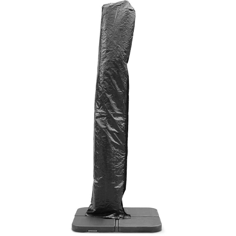 Housse pour parasol déporté 3x4m St Jean de Luz. Pyla. Wimereux et Antibes - Noire - Avec fermeture éclair et tige de mise en place