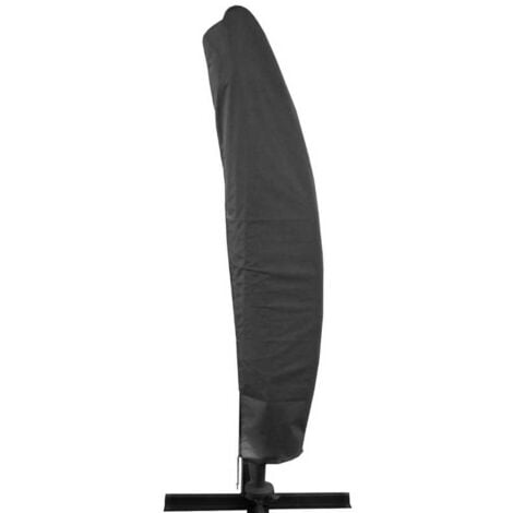 Housse pour parasol droit rectangulaire avec tuteur - Gris