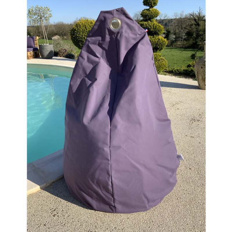 Housse pour pouf poire Violet aubergine 80 cm