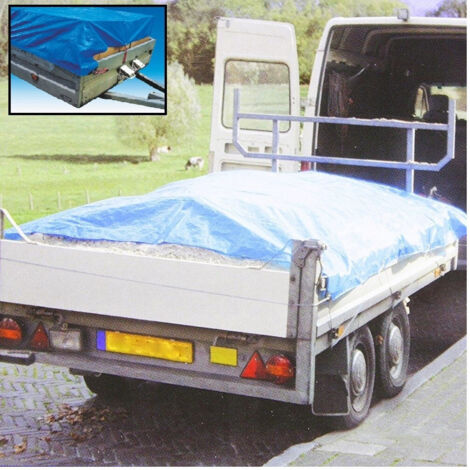Housse Pour Remorque De Camion 250x140cm + 4 Sangles De Protection
