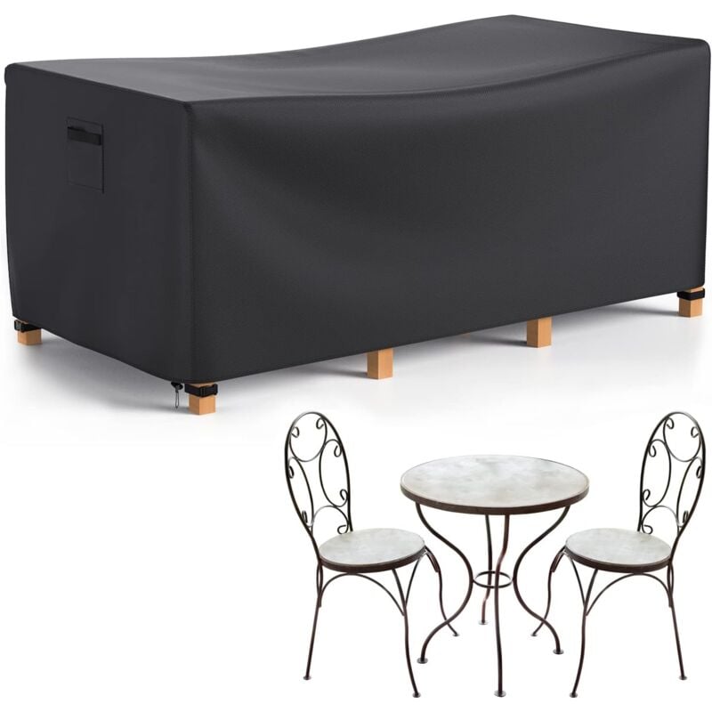 Housse pour salon de jardin (125 x 63 x 74 cm), housse pour salon de jardin imperméable 600D avec grande entrée d'air, housse pour salon de jardin