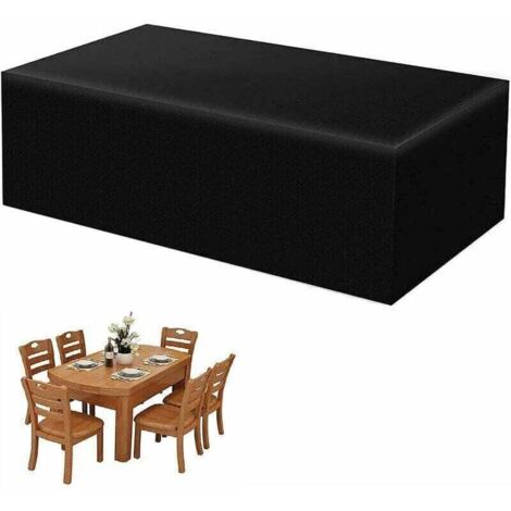 Housse pour Salon de Jardin, XU, Imperméable, Résistance Vent, Anti-UV, Robuste Tissu Oxford 420D Protection Table, Table Rectangulaire 220x120x80cm KZQ - KZQ