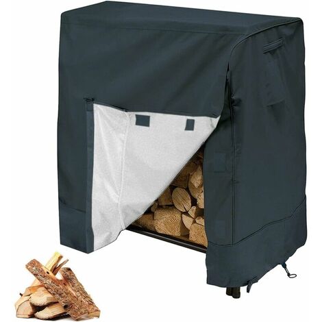 Housse pour Support à bois de Chauffage, Couvertures de bois de chauffage imperméables Housse de support à bûches d'extérieur robuste Oxford durable pour Porte-bûches Bois Chauffage Résistant (1)