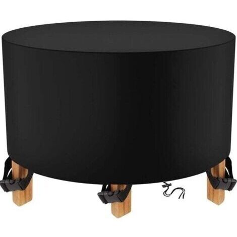 Housse pour Table de Jardin 200 x 94cm, Housse de Protection Bâche Imperméable pour Meubles Jardin et Hivernage Mobilier Salon de Jardin (200 x 94cm, Ronde)