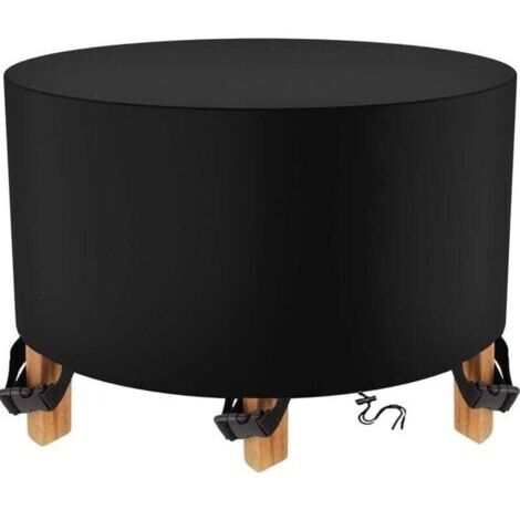 Housse pour Table de Jardin 200 x 94cm, Housse de Protection Bâche Imperméable pour Meubles Jardin et Hivernage Mobilier Salon de Jardin (200 x 94cm, Ronde)