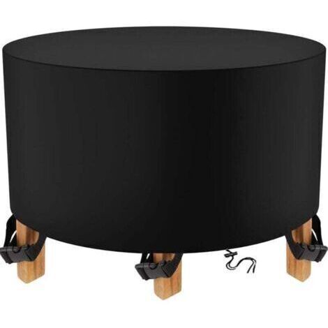 Housse pour Table de Jardin 200 x 94cm, Housse de Protection Bâche Imperméable pour Meubles Jardin et Hivernage Mobilier Salon de Jardin (200 x 94cm, Ronde)--
