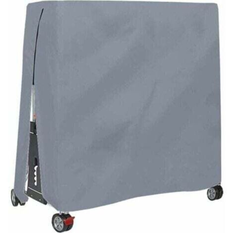 Housse pour Table De Ping Pong, Étanche Résistance Au Vent Anti-UV Robuste Tissu Oxford Bâche De Protection Table De Tennis De Table avec Fermeture À Glissière Et Cordon Réglable--