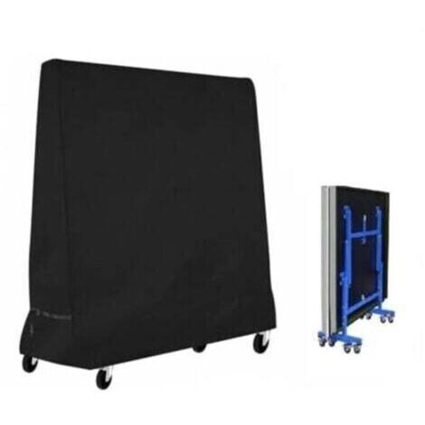 Housse pour Table de Ping Pong Extérieure , Résistance à la Déchirure, à l’Eau et au Vent , Imperméable Bâche de Protection pour Table Ping-pong, Noir, 185 x 70 x 165 cm