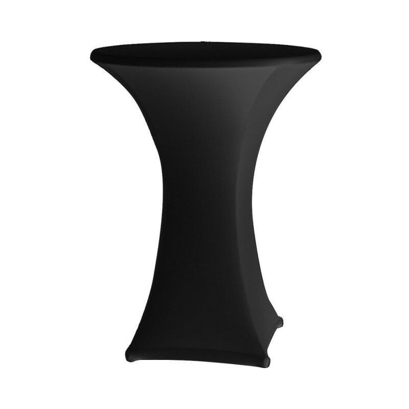 Frandis - Housse pour table mange-debout coloris noir - Noir - Noir