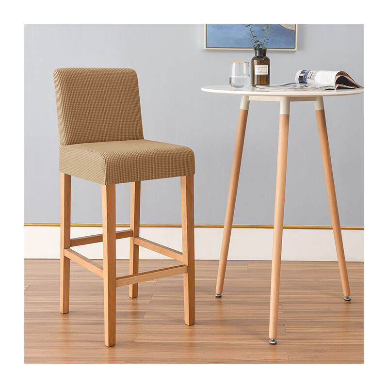 Housse pour tabouret de bar, jacquard, marron