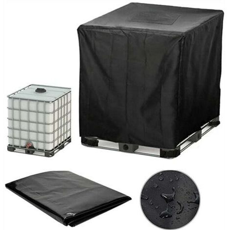 Housse pour tonneau de pluie (120x100x116 cm), pour les citernes pluviales extérieures, housse anti-UV, housse anti-poussière, housse pour citernes pluviales