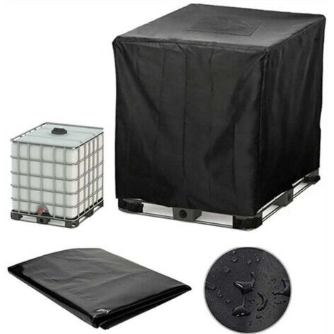 Housse pour tonneau de pluie (120x100x116 cm), pour les citernes pluviales extérieures, housse anti-UV, housse anti-poussière, housse pour citernes pluviales