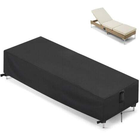 Housse pour Transat Jardin Housse de Chaise Longue de Jardin Housse de Protection Transat Bain de Soleil Extérieur Anti UV Housse de protection pour Chaise Longue( 210 x 75 x 30 cm)