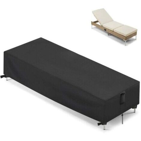 Housse pour Transat Jardin Housse de Chaise Longue de Jardin Housse de Protection Transat Bain de Soleil Extérieur Anti UV Housse de protection pour Chaise Longue( 210 x 75 x 30 cm)