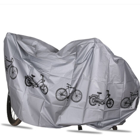 Housse pour vélo, argent, 200 cm x 100 cm, 1 pièce Housse pare-soleil pour VTT Imperméable et anti-poussière