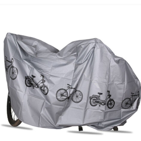 Housse pour vélo, argent, 200 cm x 100 cm, 1 pièce Housse pare-soleil pour VTT Imperméable et anti-poussière
