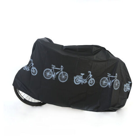 Housse pour vélo, noire, 200 cm x 100 cm, 1 pièce Housse pare-soleil pour VTT Imperméable et anti-poussière