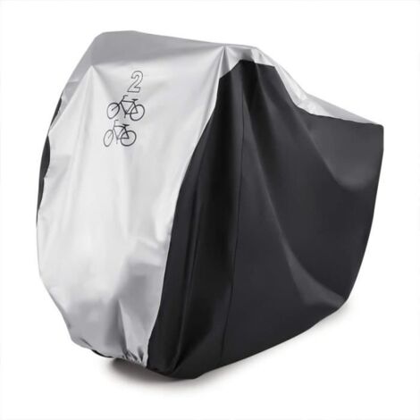 Housse pour vélo - Nylon 190T - Étanche - Protection UV - Pour 2 vélos - Résistante à la poussière