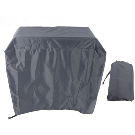 Housse pour voiture de restauration mobile d'extérieur Housse de protection solaire imperméable pour plaque de cuisson Tissu Oxford 420D enduit argenté Pare-soleil pour barbecue Gris