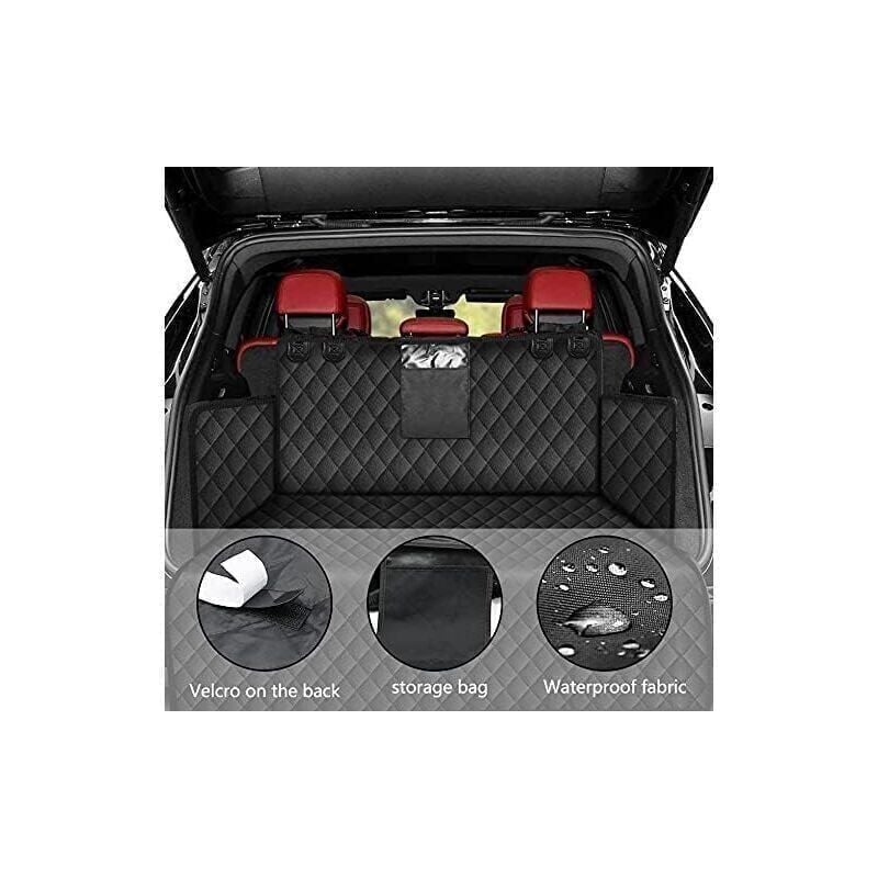SNQ - Housse Protection Coffre Voiture pour Chiens avec Protection Latérale, Imperméable et Antidérapant Couverture Protection de Coffre pour