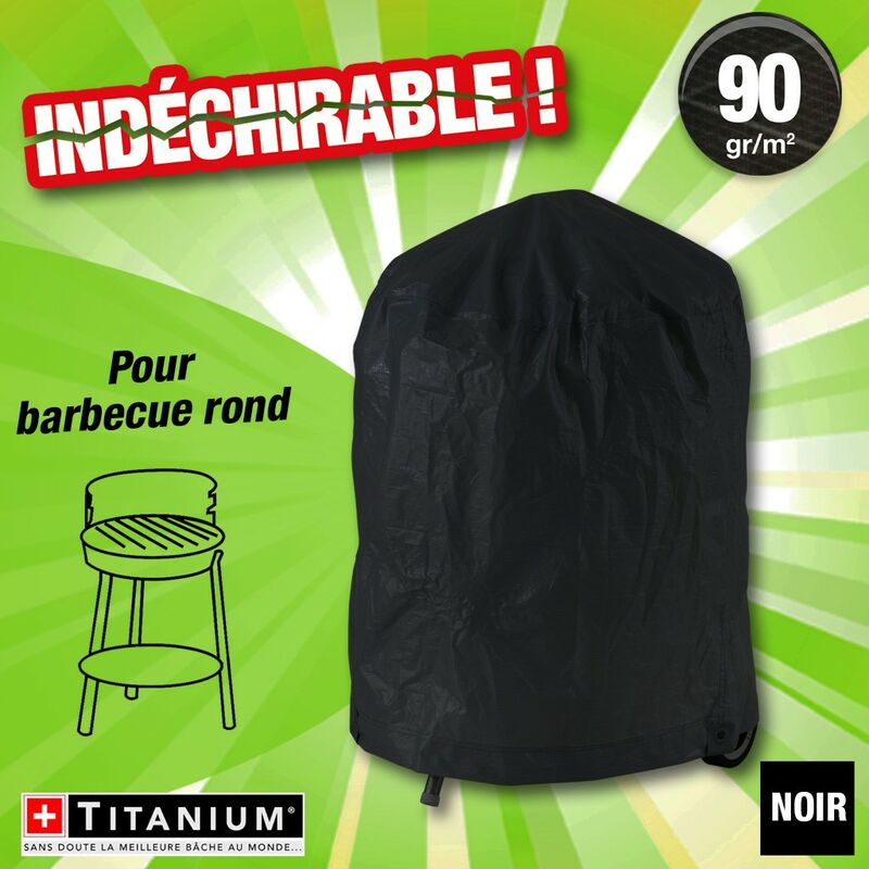 Outiror - housse protection indechirable barbecue rond