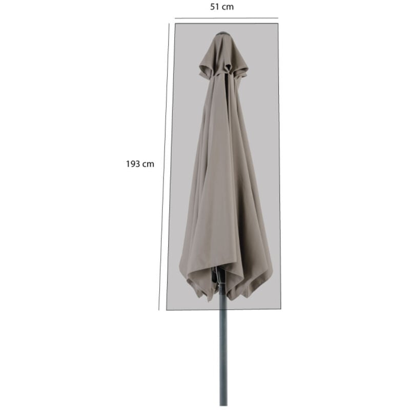 Essenciel Green - Housse Protection Parasol Droit 51x51x193cm