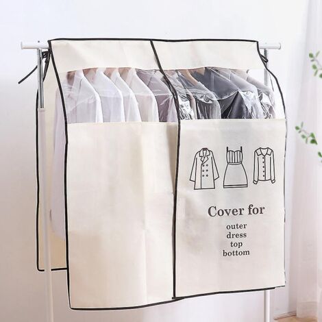 housse Protge Housses De Vtements 120 120cm Beige Housse De Anti-poussire Protection Portant Universelle Garment Covers Pour Tringle Vtements