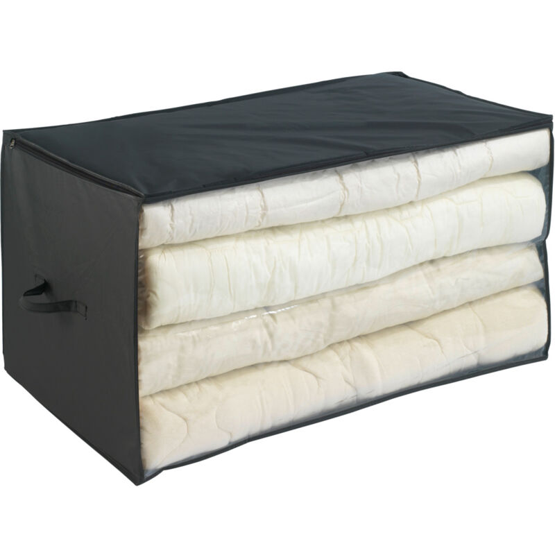 Wenko - Housse rangement couette, 91 x 53 x 48 cm, Deep Black