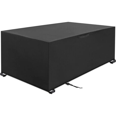 Housse rectangulaire pour meubles de jardin,    Housse Salon de Jardin 250x150x90cm 420D Oxford noir Housse Table de Jardin Rectangulaire