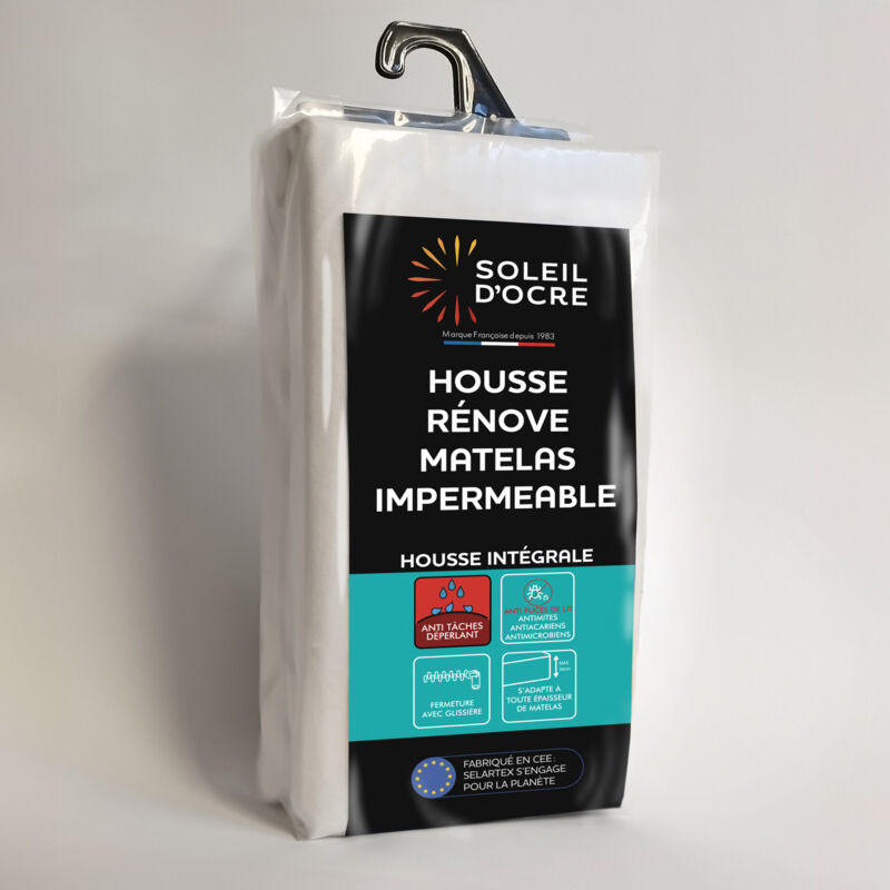 Soleil D Ocre - Housse renove matelas 140x190 cm impermeable, par Soleil d'ocre