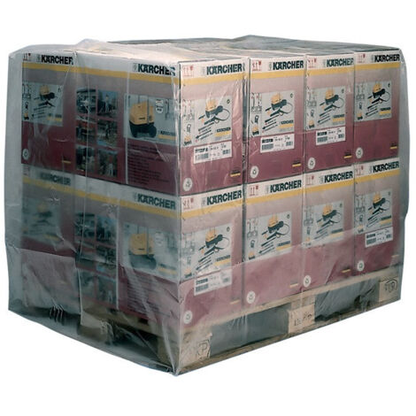 Housse rétractable L1250xl.850xH1250 mm 125 µm transparent polyéthylène (Par 25)