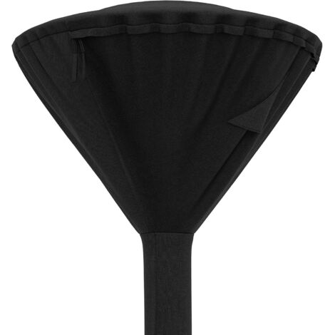Housse ronde imperméable pour chauffage de terrasse - Convient pour des dimensions de 0,8 x 0,4 x 2,4 m (L x l x H), noir