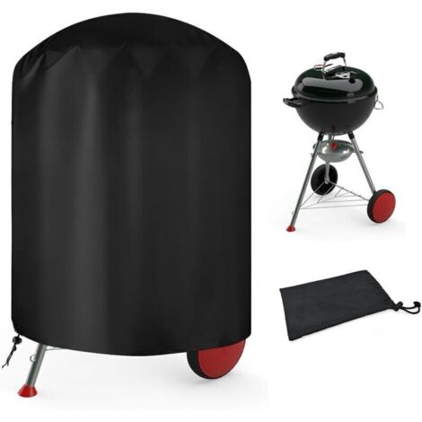 Housse ronde pour barbecue d'extérieur, bâche de protection en tissu Oxford 210D, dimensions : 71 x 71 cm