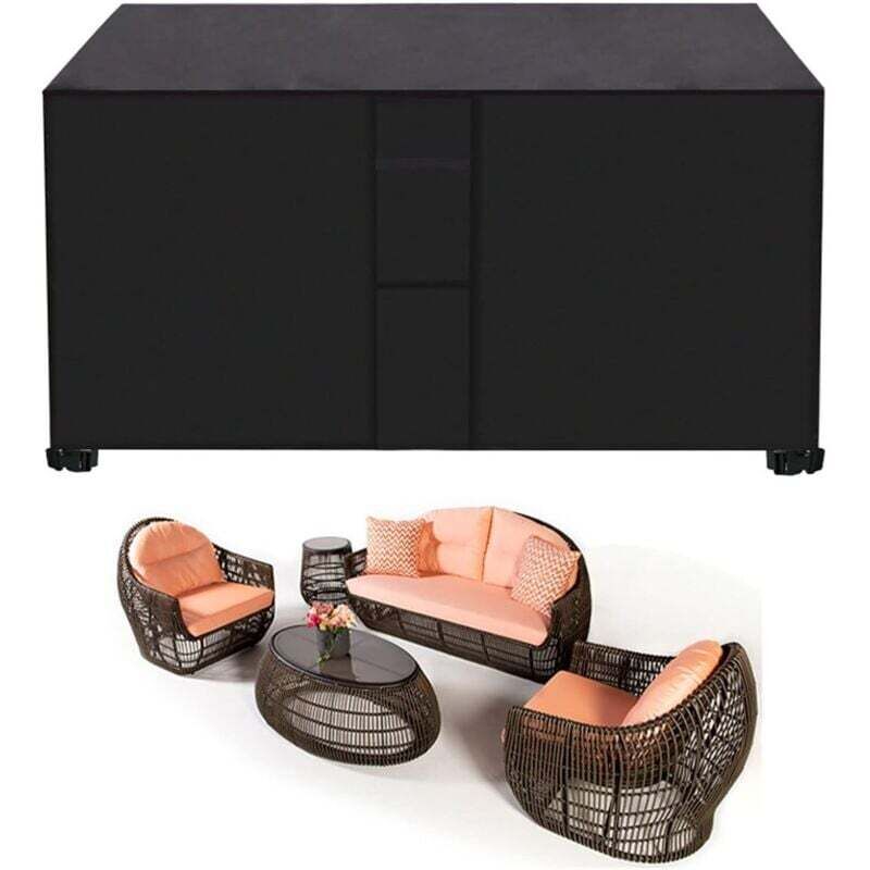Housse Salon de Jardin 120x120x74cm, Housse de Meuble Housse Salon de Jardin, Housse de Table de Jardin,Housse de Protection pour Meubles de Jardin