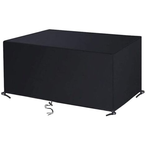 Housse salon de jardin 150x90x75cm – Tissu oxford imperméable – Protection anti-UV et coupe-vent – Pour table rectangulaire extérieure
